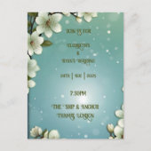 Whimsikale Kirschblüte mit Glitzern Postkarte (Vorderseite)