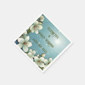 Whimsikale Kirschblüte mit Glitzern Serviette (Ecke)