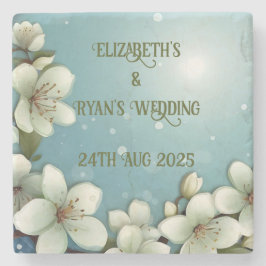 Whimsikale Kirschblüte mit Glitzern Steinuntersetzer