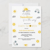 Whimsikale kleine Sonne auf dem Weg Babydusche Einladung (Vorderseite)