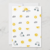 Whimsikale kleine Sonne auf dem Weg Babydusche Einladung (Rückseite)