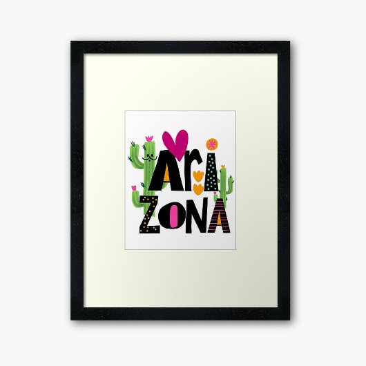 Whimsikale Liebe Arizona Handschrift zeichnen Poster