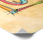 Whimsikale Liebe Handschrift Poster (Ecke)