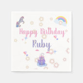 Whimsikale, märchenhafte Burg und eingetönte Servi Serviette (Vorderseite)