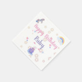 Whimsikale, märchenhafte Burg und eingetönte Servi Serviette (Ecke)