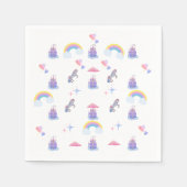 Whimsikale, märchenhafte Burg und eingetönte Servi Serviette (Vorderseite)