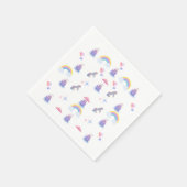 Whimsikale, märchenhafte Burg und eingetönte Servi Serviette (Ecke)