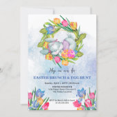 Whimsikale Ostereier und Sonnige Tulpen Einladung (Vorderseite)