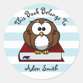 Whimsikale Schüssel und Buchzeichen für Kinder buc Runder Aufkleber