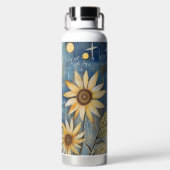 Whimsikale Sonnenblumen und Sonne Trinkflasche (Rückseite)