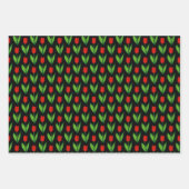Whimsikale Tulpenblume Blume zeichnend gemustert Geschenkpapier Set (Vorderseite)