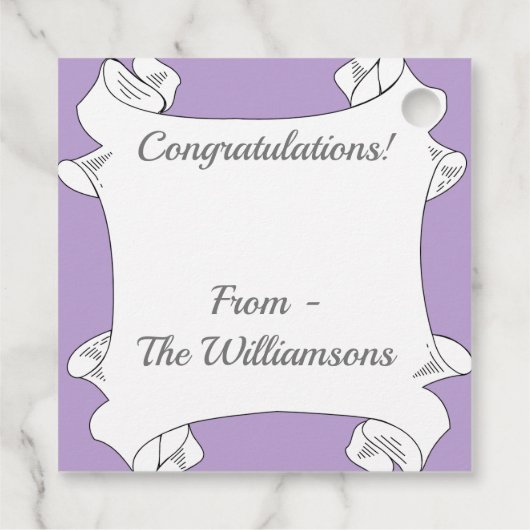 Whimsikale und farbenfrohe Schmetterlinge und Blum Geschenkanhänger (Rückseite)