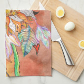 Whimsikale und farbenfrohe Sonnenblumenküche Handt Geschirrtuch (Viertel Falte)