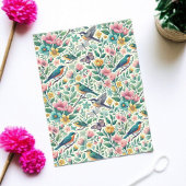 Whimsikale Vintage Vögel und Blumenmuster Seidenpapier