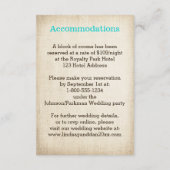 Whimsikale Vögel in der Liebe Hochzeitskarte Begleitkarte (Rückseite)