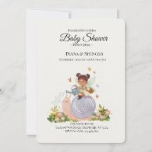 Whimsikale Wasserfarben-Garten-Baby-Shower-Einladu