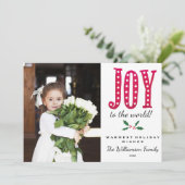 Whimsikale Weihnachten Doodled Joy to World (Stehend Vorderseite)