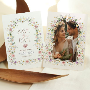 Whimsikale Wildblume FOTO SAVE THE DATE Ankündigung