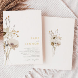 Whimsikale Wildblume Hochzeitseinladung Einladung