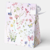 Whimsikale Wildblume Rosa Hochzeit Geschenkschachtel (Rückseite)