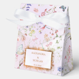 Whimsikale Wildblume Rosa Hochzeit Geschenkschachtel