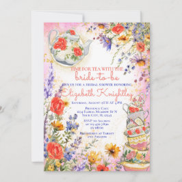 Whimsikale Wildblumen Blumenkost Brautparty Einladung