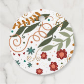 Whimsikale Wildblumen vergnügen sich mit moderner Geschenkanhänger (Rückseite)