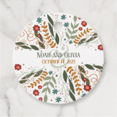 Whimsikale Wildblumen vergnügen sich mit moderner Geschenkanhänger (Vorderseite)