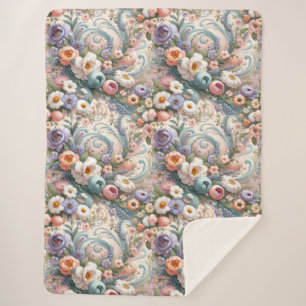 Whimsikale Wirbel in Pastel Sherpadecke