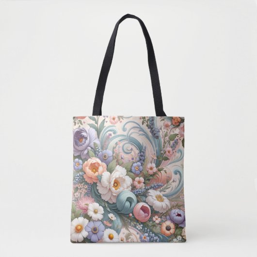 Whimsikale Wirbel in Pastel Tasche (Vorderseite)