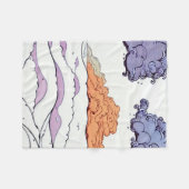 Whimsikale Wolken, Meer und Wellen Fleecedecke (Vorderseite (Horizontal))