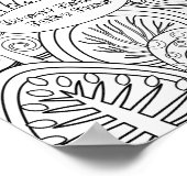 Whimsikale Zen-Doodle-Bäume zitieren entspannende Poster (Ecke)