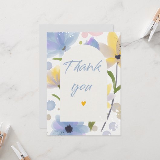 Whimsikaler Bohemischer Hochzeitsgruß Karte (Vorderseite/Rückseite Beispiel)