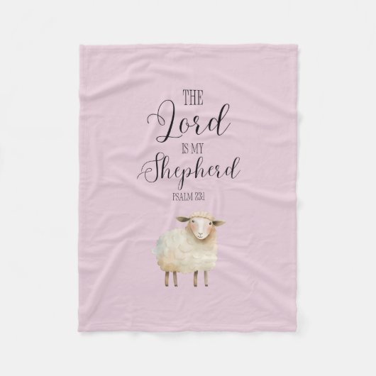 Whimsikaler Herr ist mein Hirte Psalm 23:1 Fleecedecke (Vorderseite)