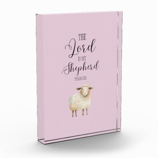 Whimsikaler Herr ist mein Hirte Psalm 23:1 Fotoblock (Links)