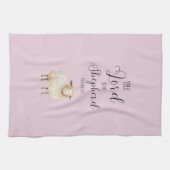 Whimsikaler Herr ist mein Hirte Psalm 23:1 Geschirrtuch (Horizontal)