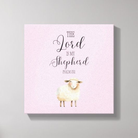 Whimsikaler Herr ist mein Hirte Psalm 23:1 Leinwanddruck (Vorderseite)