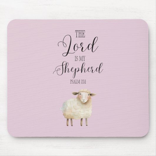 Whimsikaler Herr ist mein Hirte Psalm 23:1 Mousepad (Vorne)