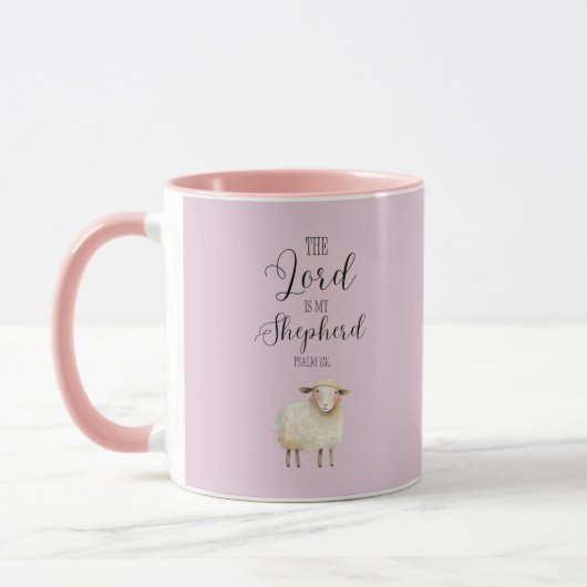 Whimsikaler Herr ist mein Hirte Psalm 23:1 Tasse (Links)