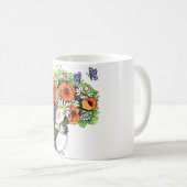 Whimsikaler Igel und Poppies Kaffeetasse (VorderseiteRechts)
