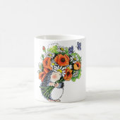 Whimsikaler Igel und Poppies Kaffeetasse (Mittel)