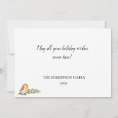 Whimsikaler Polar Bär mit Grüntönen und Vögeln (Rückseite)