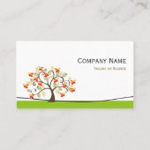 Whimsikaler Swirl - schlicht grüner Stilmix Visitenkarte (Rückseite)