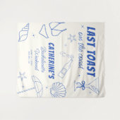 Whimsikaler Toast am Junggeselinnen-Abschied der K Wandteppich (Vorderseite (Horizontal))