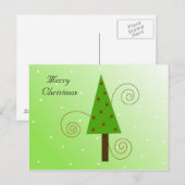 Whimsikaler Weihnachtsbaum Feiertagspostkarte (Vorne/Hinten)