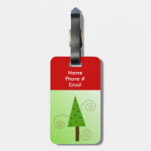 Whimsikaler Weihnachtsbaum Gepäckanhänger (Rückseite vertikal)