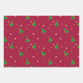 Whimsikaler Weihnachtsbaum Geschenkpapier Set (Vorderseite)