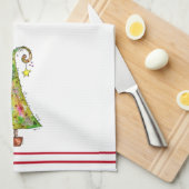 Whimsikaler Weihnachtsbaum Geschirrtuch (Viertel Falte)