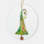 Whimsikaler Weihnachtsbaum Keramik Ornament (Links)