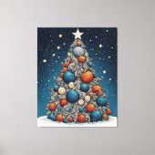 Whimsikaler Weihnachtsbaum Leinwanddruck (Vorderseite)